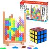 Miratoy Colorful Tet Puzzle + Bonus: 1 Hexagonal Puzzle, Ages 4+, Includes Workbook and Certificate, Size: 25 X 18 Cm, Block Play, Family Game,