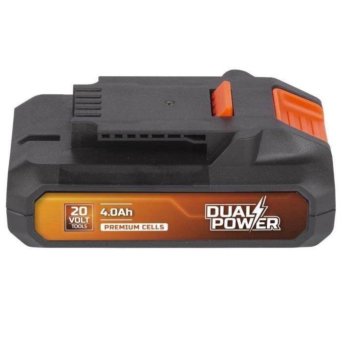 Batterie Dual Power 20 V POWDP9024 - Pour Outils De Bricolage Sans Fil De 20 V - LED d'Indication De Puissance, Plateforme