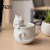 Talos 3D Printed Cat Teacup, Cute Coffee Cup, Figurine Mugs, Holiday and Birthday Gift for Milk Tea Lovers