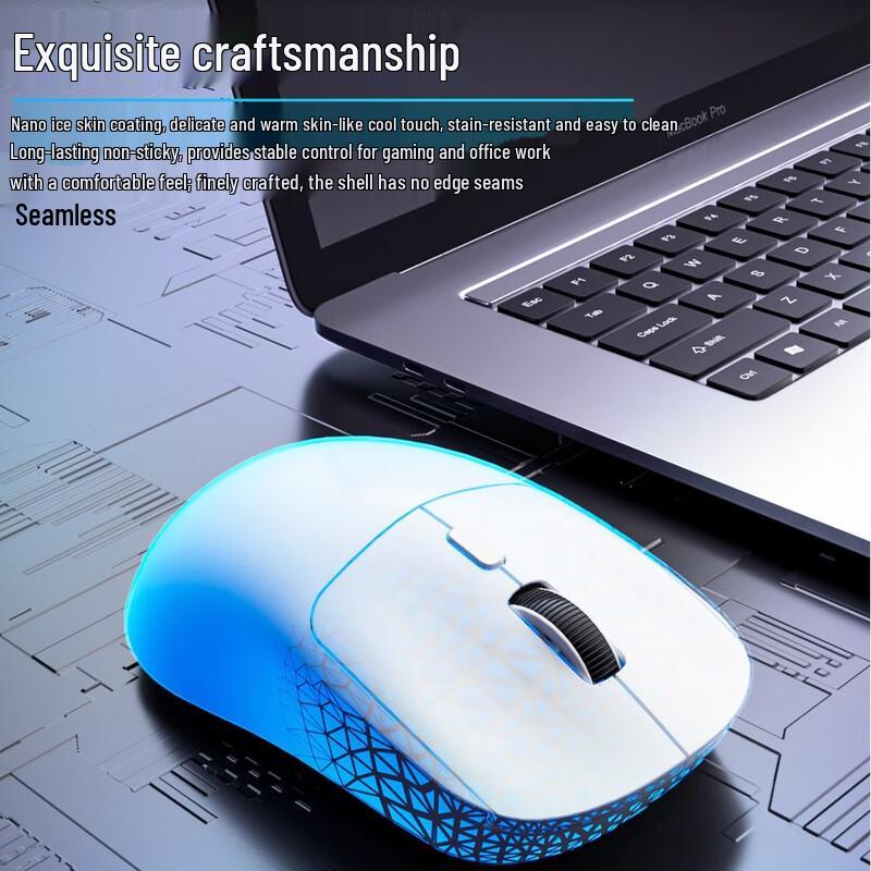 OLOEY Тихая игровая мышь Bluetooth RGB с тремя режимами