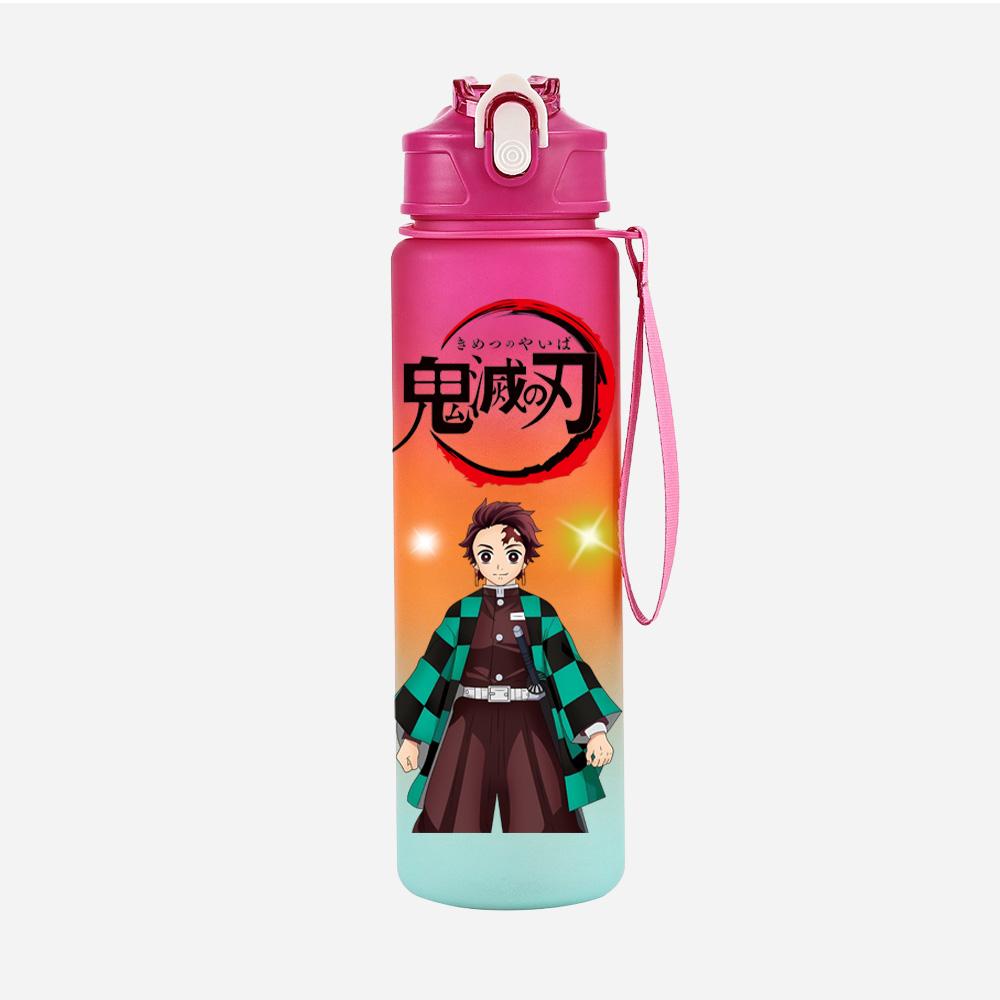 Anime Demon Slayer Printed Character Water Cup Demon Hunters Outdoor Portable Drinking Bottle for Boy Girl Gift