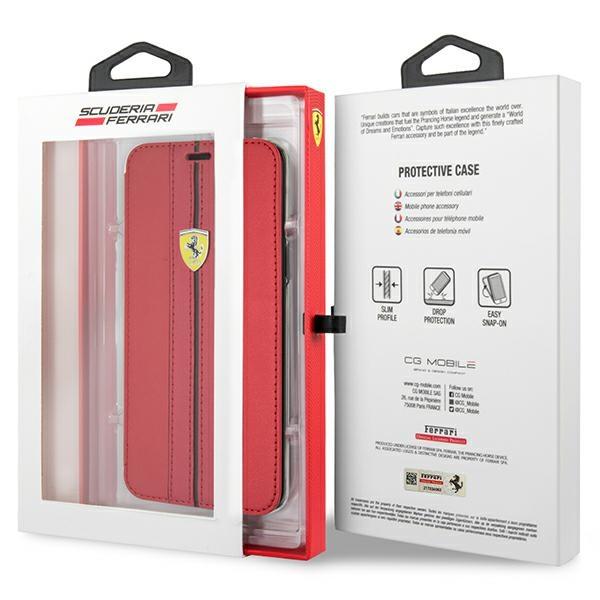 Etui z klapką do Samsung Galaxy S9 Ferrari Czerwone Urban