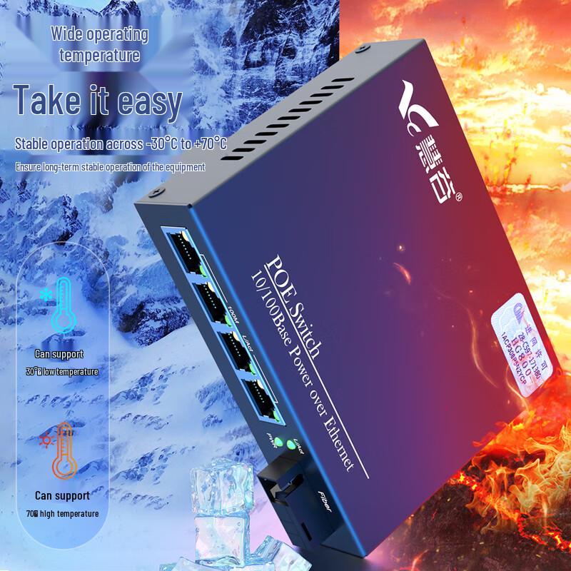 Huigu POE Fiber Optic Transceiver