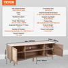 Rattan-TV-Ständer 191cm Fernseher Boho-TV-Schrank Fernsehschrank Eiche
