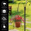 185CM Shepherds Hook Metal Double Hook Bird Feeder Hanger Height Adjustable Flowerpot Holder for Outdoor Lawn Garden Decoration