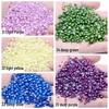 8mm Flat-Bottom Half-Round Imitation Pearls Beads, 100-Pack - DIY Rhinestone Mobile Case Accessories