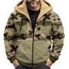 Men's Winter Camouflage Print Jacket Men's Casual Trend Zipper Hooded Jacket