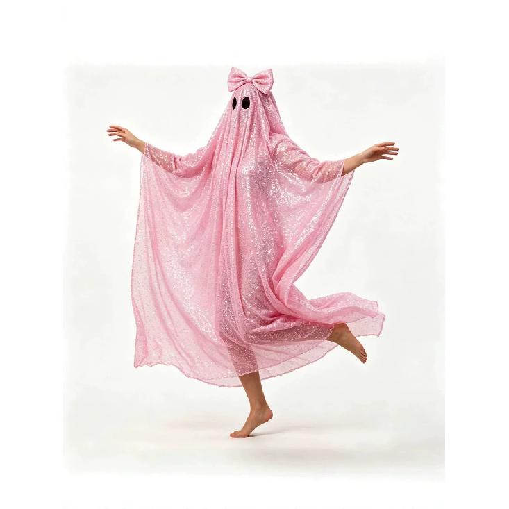New Iridescent Bow Ghost Cape for Adult Halloween Party cos Cloak