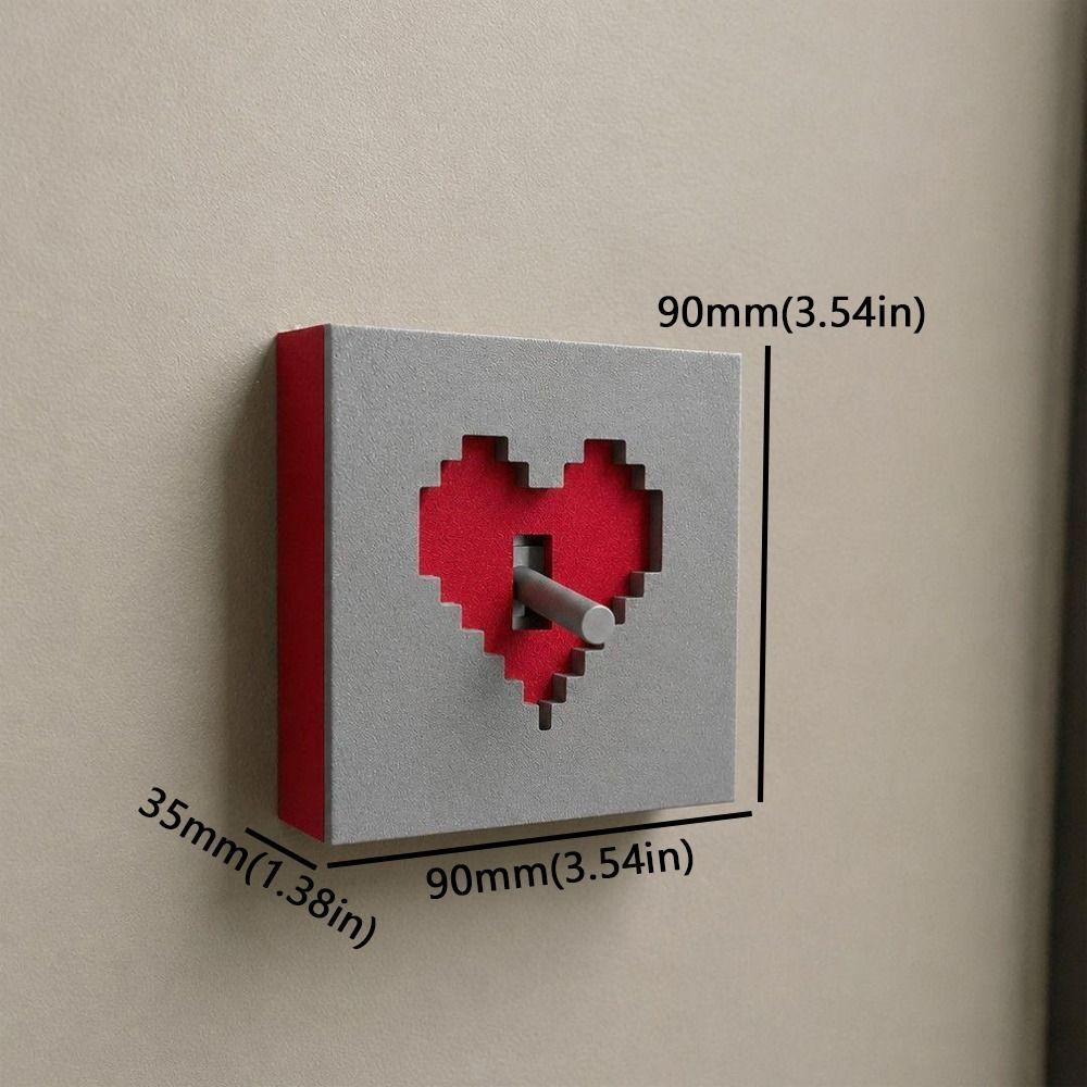 3D Printed Pixel Heart Light Switch Cover Removable Joystick Switch Stickers Household Use