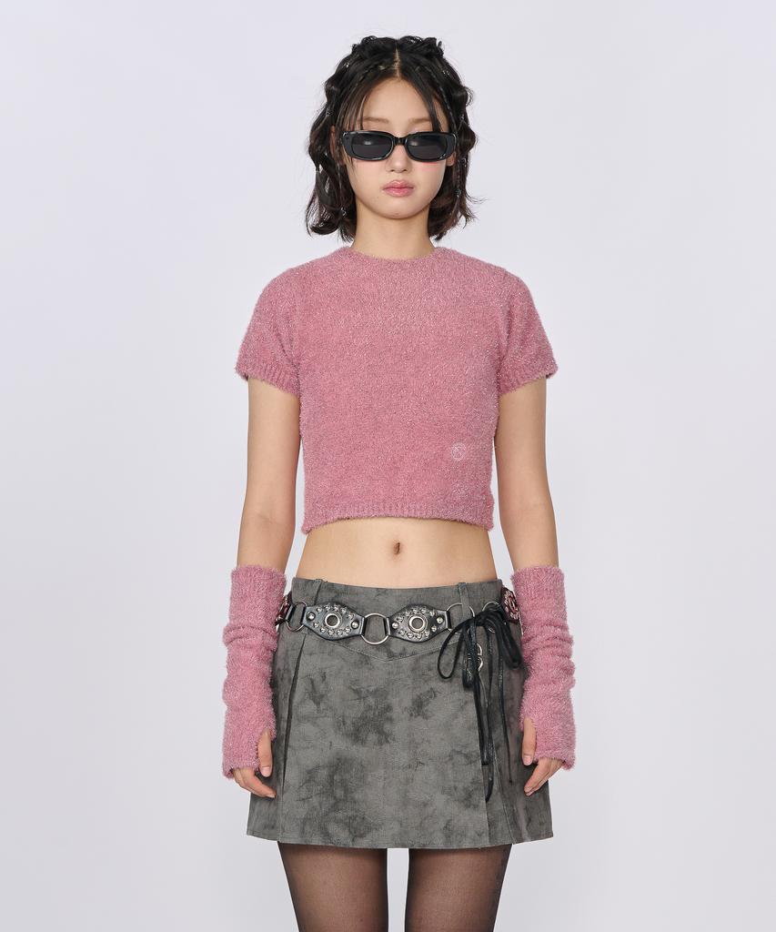 UNUSUALNORMAL Sparkle Symbol Knit Top_Pink