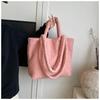 2025 New Korean Version Plush Soft Waxy Shoulder Bag Underarm Bag Large Capacity Commuter Portable Tote Bag