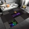 "Pixel Art Style Carpet with Purple Character and Dark Theme" Suitable for use as an anti-slip for living room bedroom sofas
