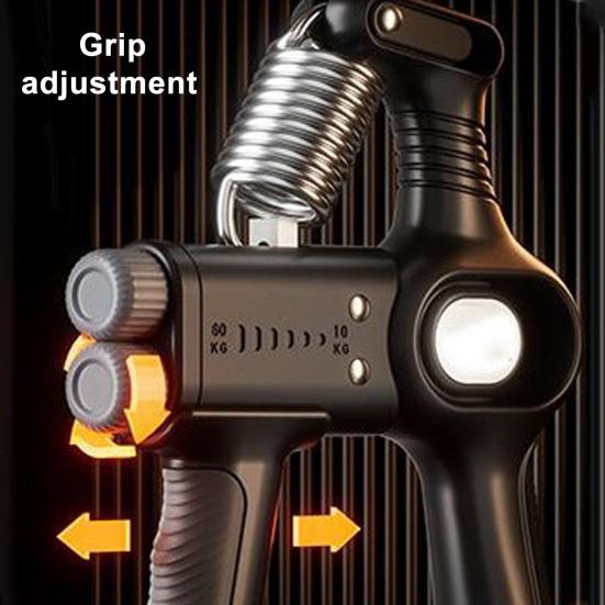 Тренажер для силы хвата с нескользящей ручкой, сопротивлением, регулируемым наращиванием мышечной массы, усилителем запястья, рукояткой для подсчета рук