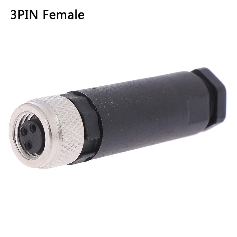 1Pc M8 Sensor Connector 3/4 Pin Male/Female Straight Angle Plug