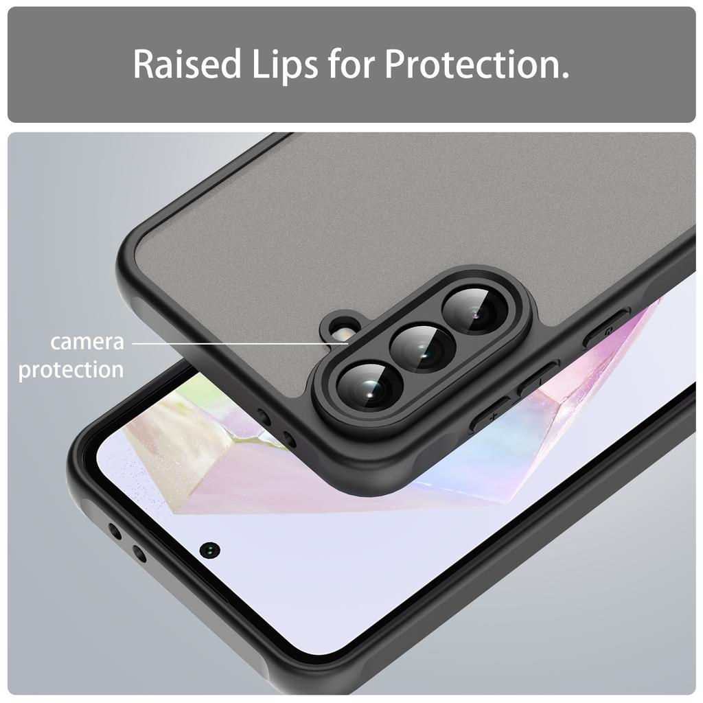 For Samsung Galaxy A36 5G Phone Case Drop Proof Airbags Frosted Translucent PC+TPU Back Cover