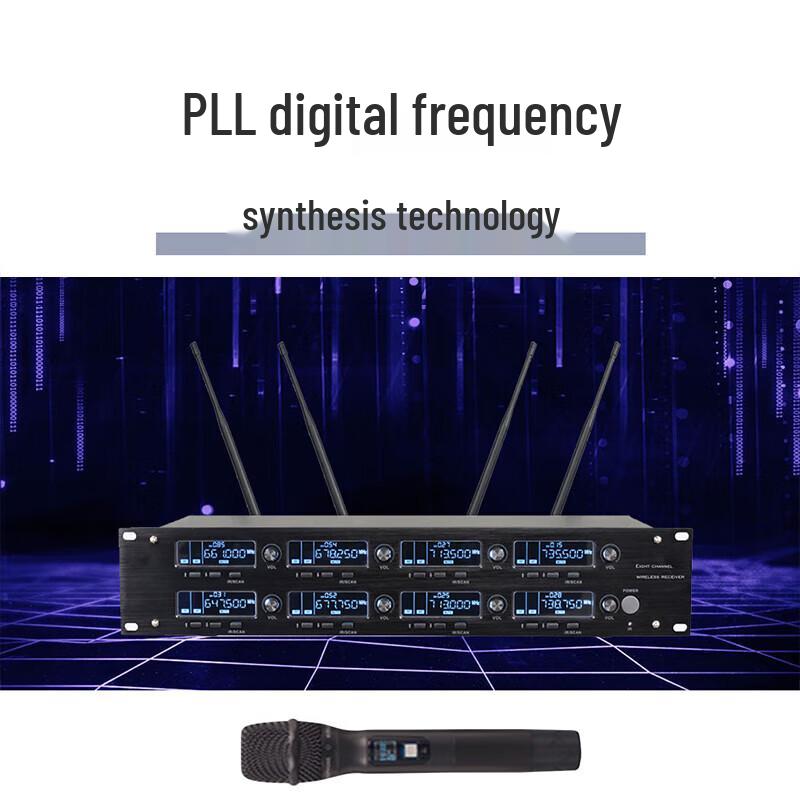 Runpu RP-WH9008S Professional Wireless 8-Channel Handheld Microphone System (CN version)