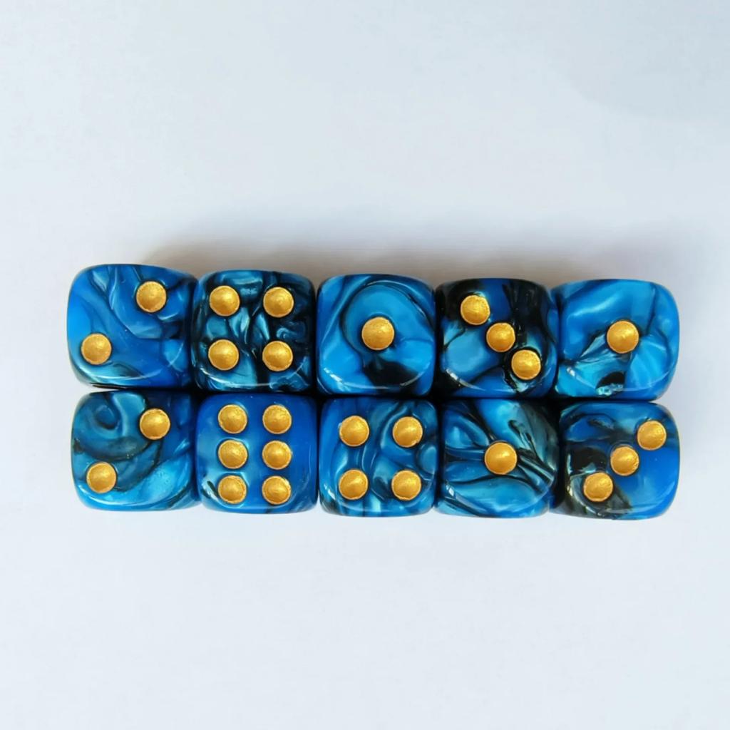 10 шт./набор 16 мм разноцветные игральные кости акриловые цифровые игральные кости для Dnd Rpg Cthulhu Running Team настольная игра настольная игра Dnd Dice Set