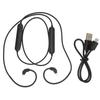  Earphone Cable 2 Pin Rechargeable Replace Upgrade Earbuds Wireless Cable with Mic Volume Control 