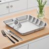 with Sauce Cup Stainless Steel Snack Plate Shell Shape Dessert Display Tray  Home Storage