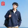 MINISO Men's Youthful Half-Zip Stand-Collar Pullover