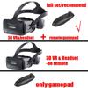 3D VR Glasses Virtual Reality Headset Bass Stereo Surround Headphone Games Movie VR Headset Wide Angle for  4.5-6.7 Inches Smartphones  Remote Gamepad