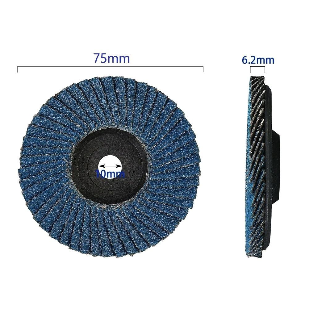Blue Grinding Wheel Flap Discs Hole 10mm Sanding Discs