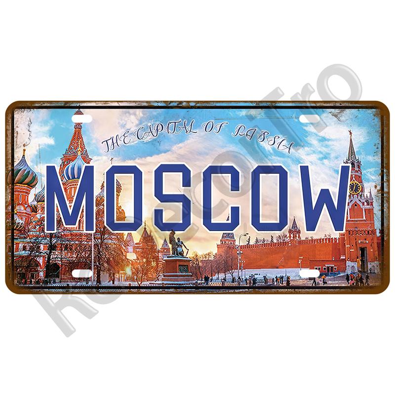 Знаменитый город TinPlate Plate Город-государство Tin Sign Plaque Достопримечательность Металлический знак Настенный декор Гараж Бар Паб Клуб Отель Кафе Кухня Дом