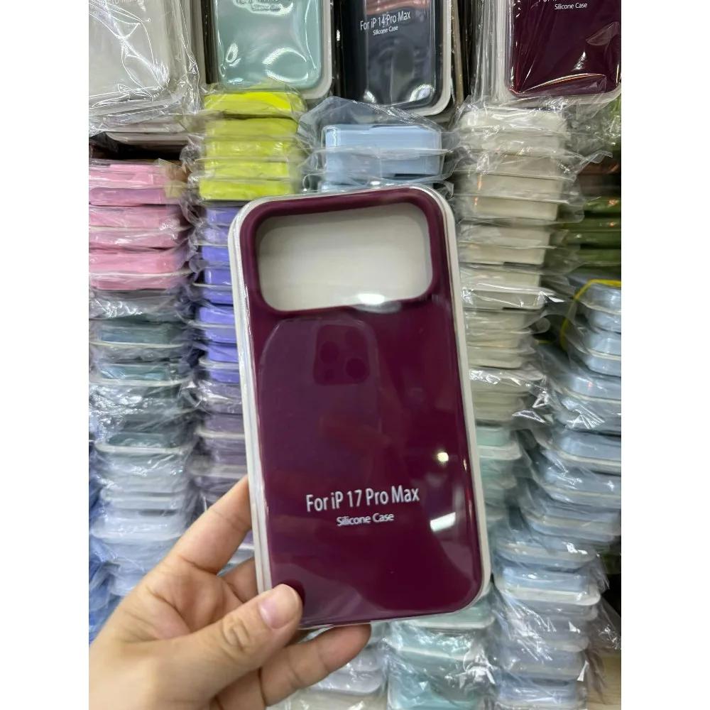 Ins Конфетный Цвет Официальный Чехол Для IPhone 17 Pro Max Air 16 15 14 Plus 13 12 Оригинальный Мягкий Жидкий Силикон Беспроводная Зарядка Защита От Падения Защитный Чехол