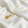Gold necklace women French drop peacock pendant necklace daily wear versatile exquisite fashion simple atmosphere