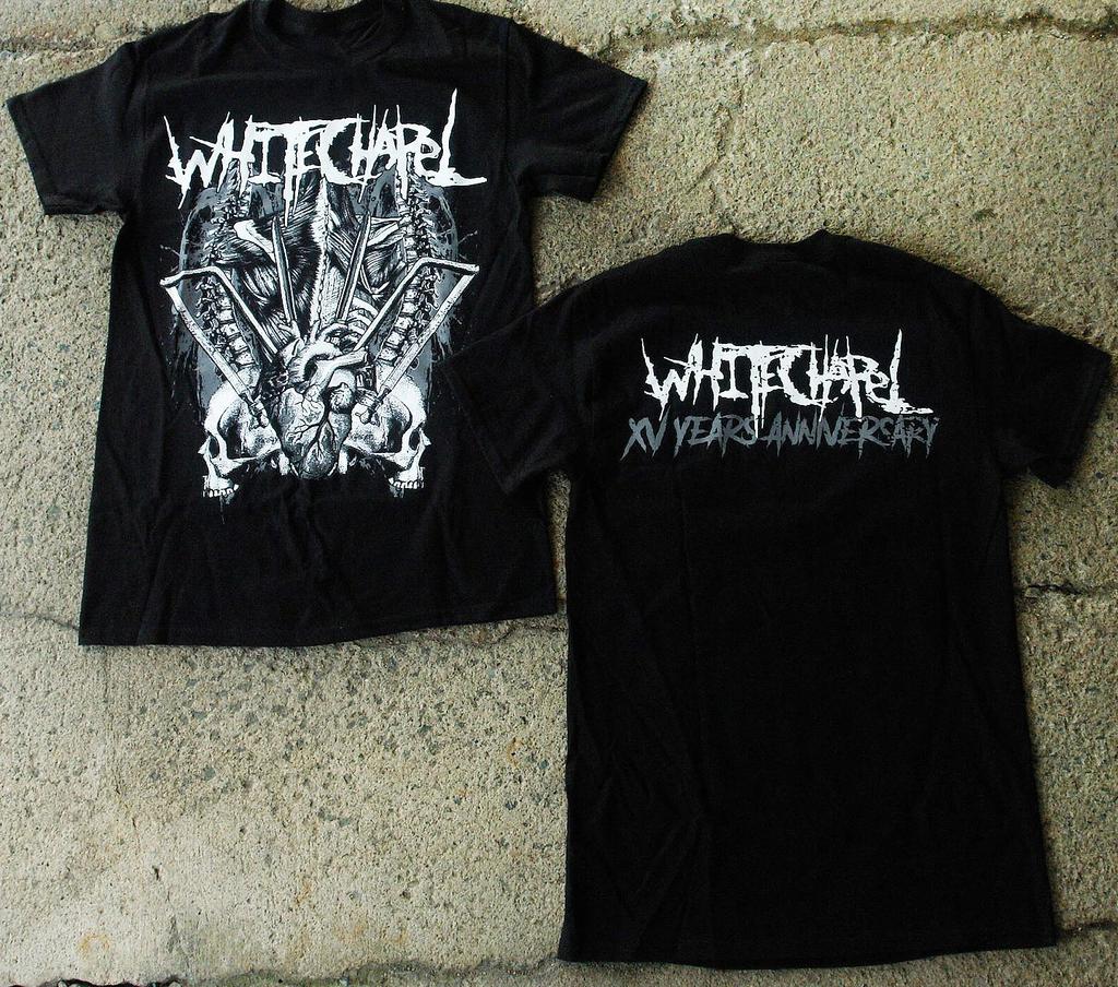 Whitechapel Band 2 SIDES Anniversary Black T-shirt Unisex Shirt Tee Men Women Summer Casual Crew Neck Black Casual Cotton Tee
