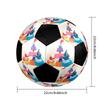 Twirlywoos Indoor Soccer Ball Colorful Machine Stitched PVC Size 5 Team Training Competition Ready Durable High-Bounce Cool Sports Gift