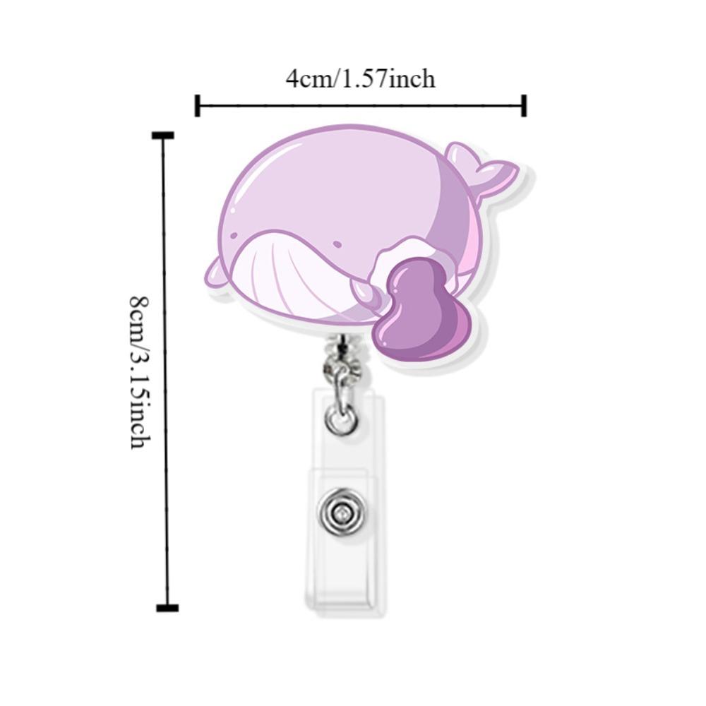 Cartoon Animal Cartoon Retractable Badge Reel Dumplings Cute Bunny ID Holder Hospital Supplies