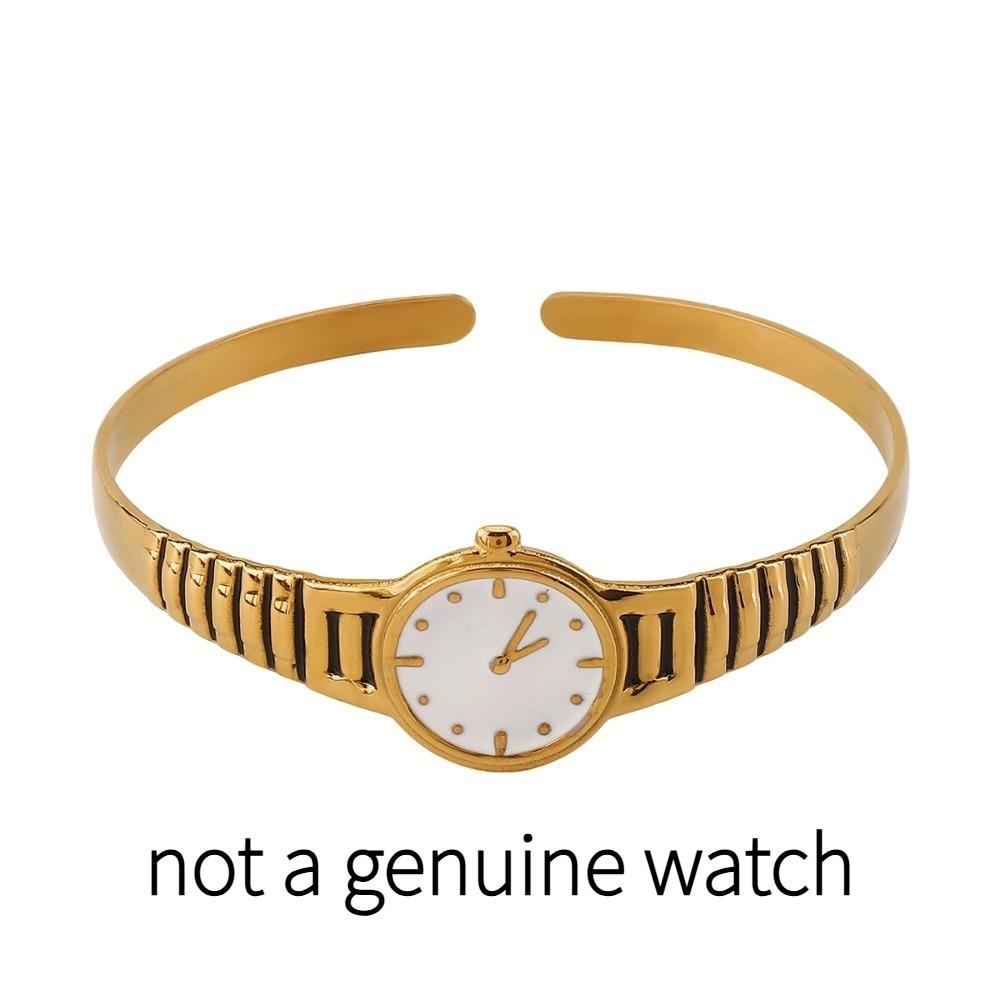 Часы Открытый Браслет Винтажная Титановая Сталь Ручная Цепь Ювелирные Часы Дизайн Браслет Унисекс