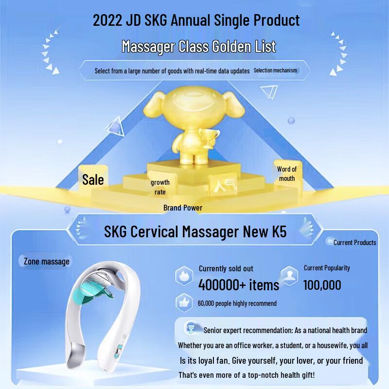 SKG K5-2 Portable Neck Massager CN plug (adapter included)