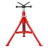 V Head Pipe Stand 1/8"-12" Capacity, Adjustable Height 24"-42", Pipe Jack Stands 2500 lb. Load Capacity, Portable Folding Pipe Stands, Carbon Steel