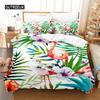 Комплект постельного белья с изображением тропического леса и леопарда, комплект пододеяльников, постельное белье с 3D-принтом, комплект постельного белья размера «queen size», модный дизайн