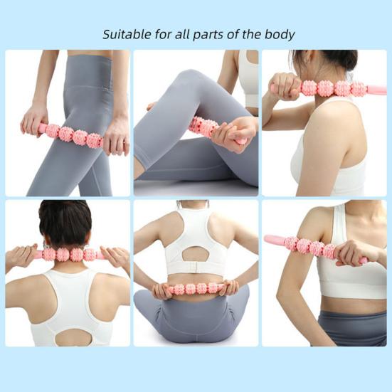 Massage Roller Muscle Sore Pain Relief Deep Tissue Relaxation Physical Therapy Hand Waist Leg Arm Belly Back Full Body Roller Massager Stick