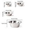 Stainless Steel Pet Slow Feeder Bowl Durable Easy Clean Cat Food Dish Anti-Choke Anti-Slip Dog Water Bowl for Cat Dog