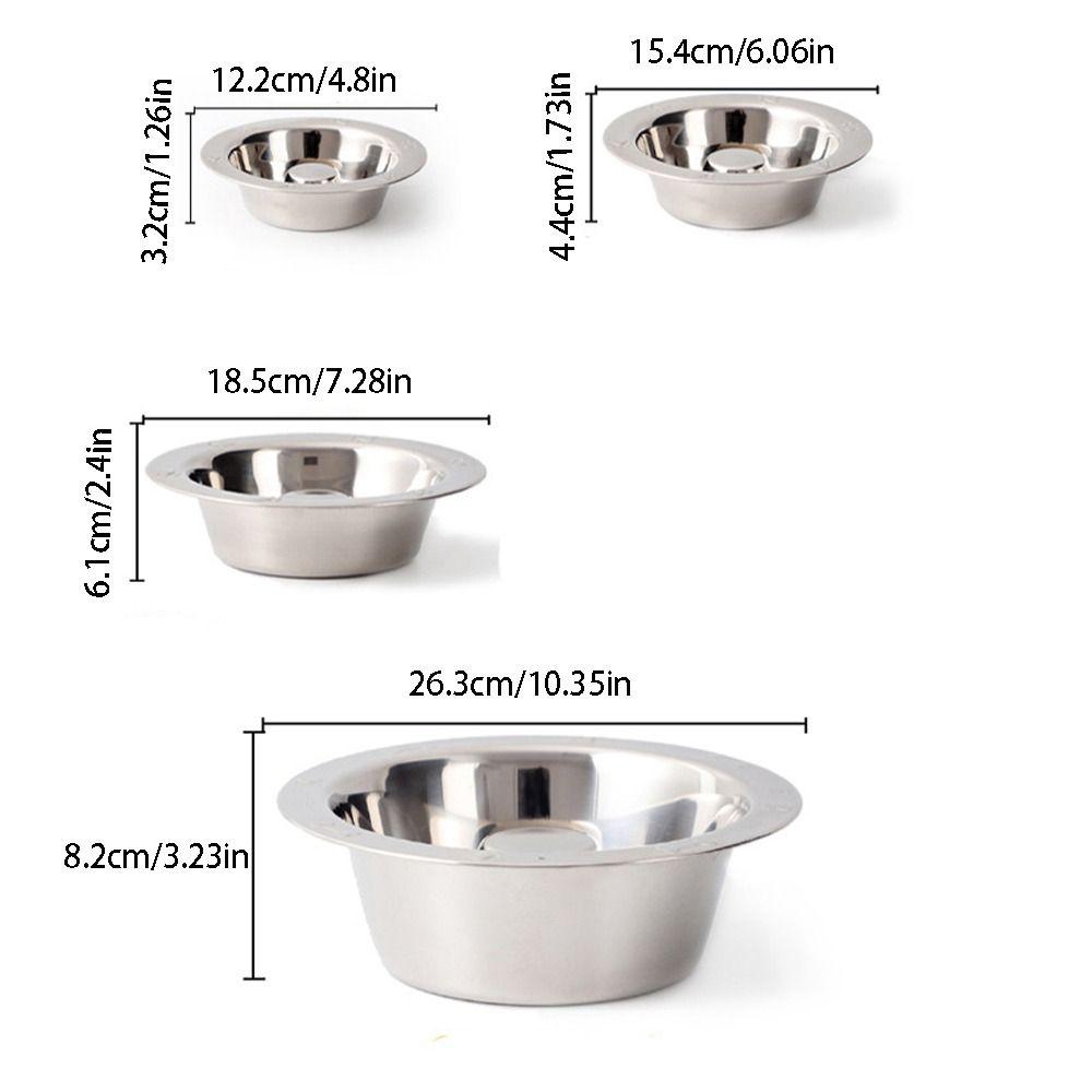 Stainless Steel Pet Slow Feeder Bowl Durable Easy Clean Cat Food Dish Anti-Choke Anti-Slip Dog Water Bowl for Cat Dog