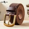 Ремень мужской корейский стиль черепаха трещина кожа пряжка первый слой коровья кожа молодежный ретро ручной работы индивидуальный джинсовый ремень