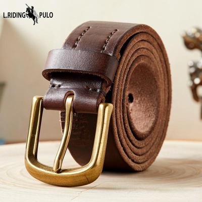 Ремень мужской корейский стиль черепаха трещина кожа пряжка первый слой коровья кожа молодежный ретро ручной работы индивидуальный джинсовый ремень