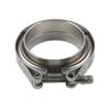 Broyear NEW 2" 2.5" 3" 3.5"  51mm 57mm 63mm 76mm Self Aligning Male/Female V-Band Vband Clamp CNC Stainless Steel Flange Kit
