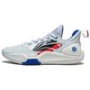 Li Ning Speed 9 Амортизирующие Нескользящие Износостойкие Низкие Баскетбольные Кроссовки Мужские Бело-Красные ABPT001-4