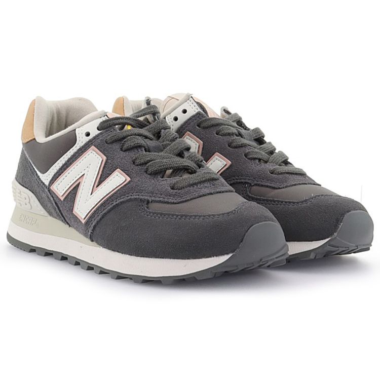 New Balance Nb 574 Retro Cushioning Durable Support Low Top Casual Running Shoes Women Sneaker Gray Pink WL574SYP