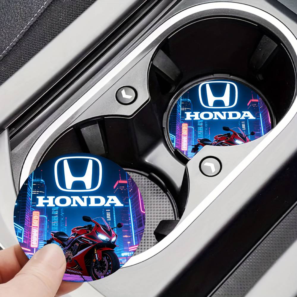 Honda New Car Cup Holder Anti-Slip Silicone 7cm Insert Coaster Mat Universal Car Accessories Black Fit Most Cars RB6