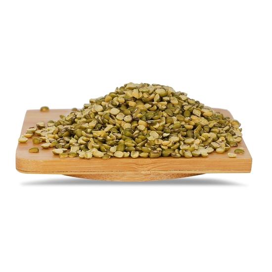 Органический зеленый мунг дал сплит - 450 грамм | Веганский, без глютена и консервантов (Мунг Чилка) / Сертифицировано NPOP I Органический сертифицированный