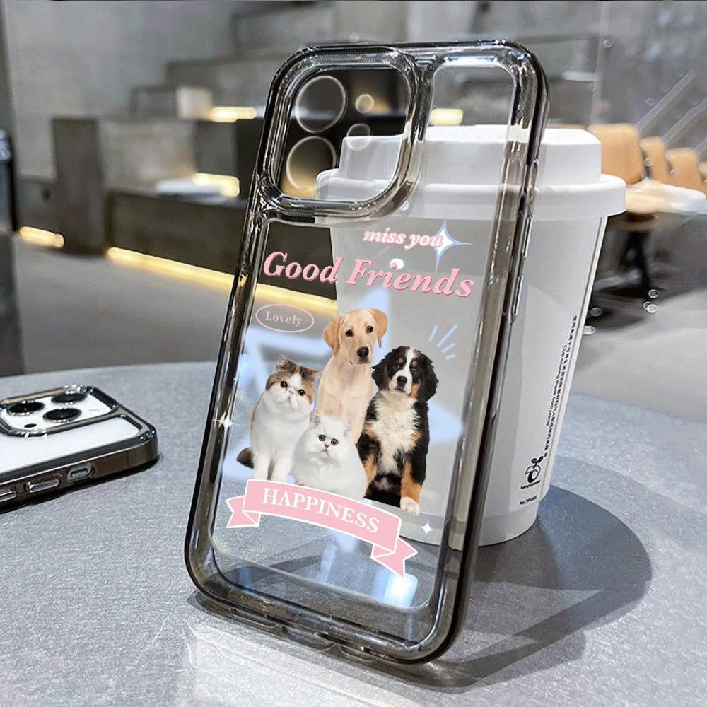 Чехол для телефона Cat для iPhone 13, чехлы для iPhone 11, 16 Pro Max, 14, 15, 12 XR, 13pro, 16pro, 16promax, 13promax, мягкие прозрачные чехлы из ТПУ, Fundas