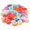 100 Pcs Buttons Colorful Flat Back Waterproof Oil Resistance Easy Operation Sewing Resin Buttons