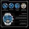 OLEVS Top Luxury Tourbillon Watches Men Month Calendar Week Moon Phase Watches Automatic Mechanical Wristwatches Men Reloj