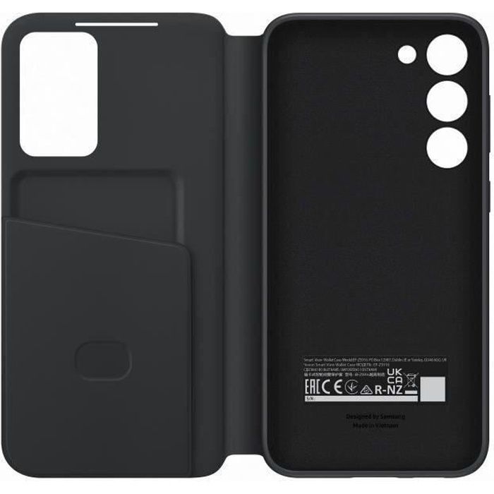 Coque Et Étui Téléphone Mobile Samsung Etui Smart View Avec Porte-carte S23+ Noir